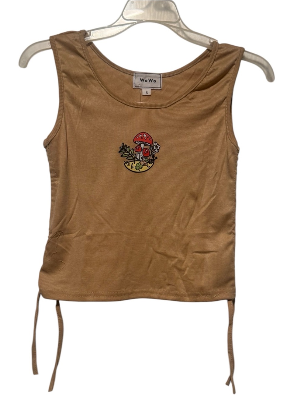 Mushroom Graphic Crop Style Tank Top- NWT Size Small